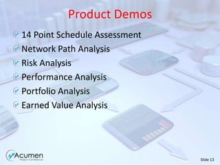 Types of AnalysisSnapshot: single projectPinpoint specific hotspots by ribbon