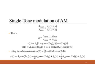 Tone Modulation Analog Communication about amplitude modulation | PDF