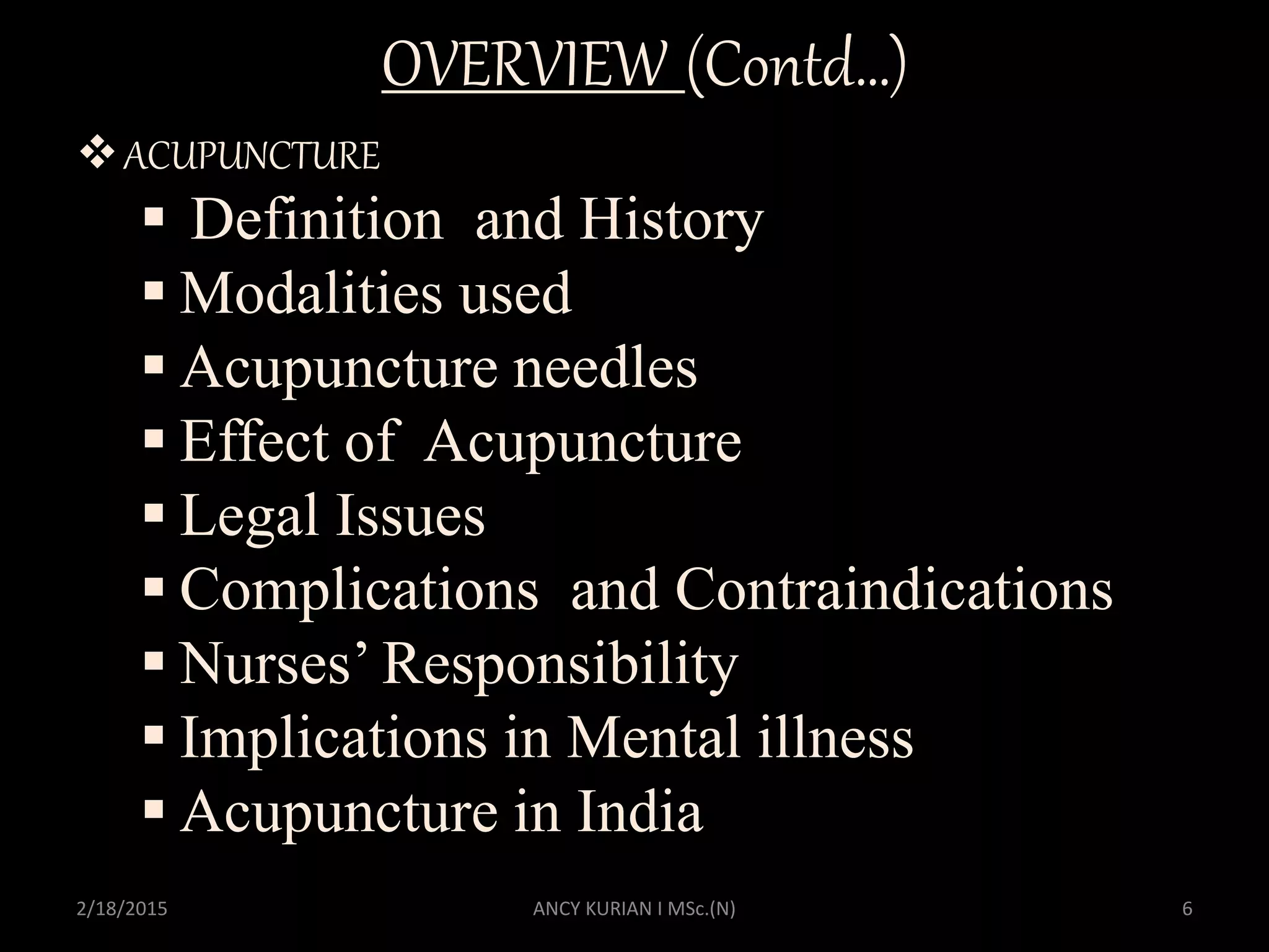 Acupuncture & acupressure