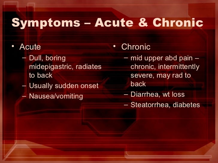 Acute and Chronic Pancreatitis