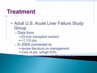 Acute Liver Failure Basic Pathophysiology and Management | PPT