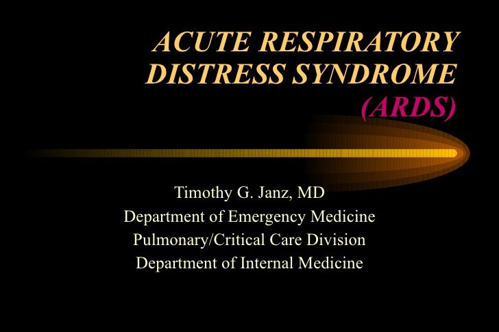 Acute Respiratory Distress Syndrome