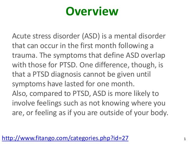 acute stress disorder acute stress disorder