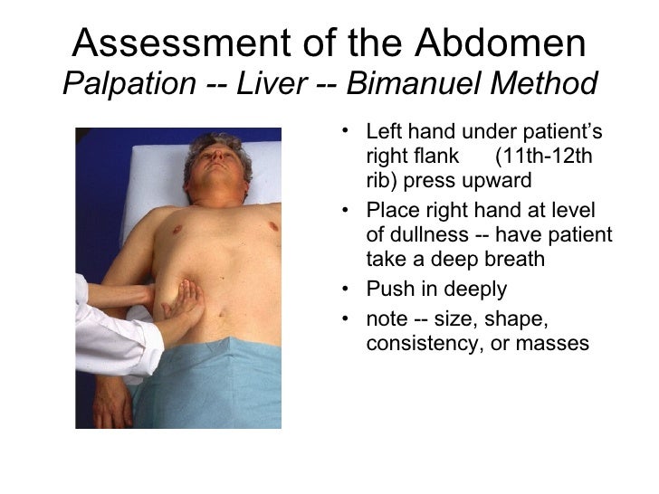 Bimanual Palpation Technique Examination Of The Abdomen GIDK Bimanual Palpation Technique Examination Of The Abdomen GIDK