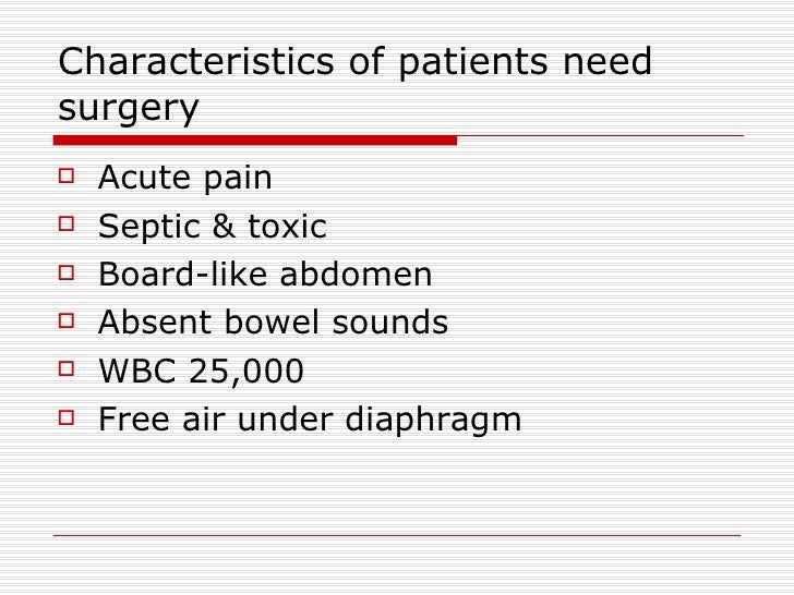 clinical course" Acute abdomen
