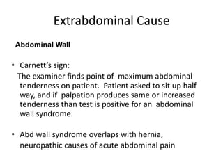 Carnett Sign Negative Acute abdomen | PPTX