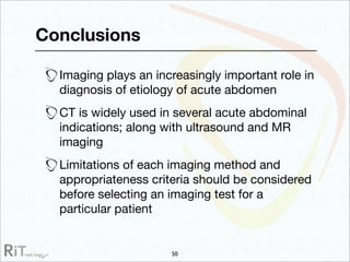 Imaging Acute Abdomen (Part 1)