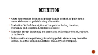 Comprehensive Overview of Acute Abdomen in Gynaecology: Diagnosis and ...