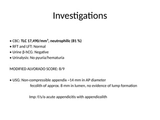 LONG CASE PRESENTATION ON A CASE OF ACUTE APPENDICITIS.pptx