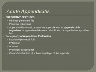 ACUTE ABDOMEN SONOGRAPHIC FINDINGS ppt | PPTX