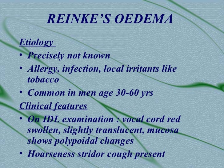 Acute and chronic inflammations of larynx