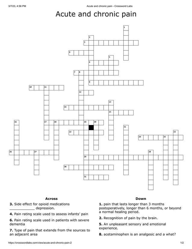 Acute and chronic pain BLANK Crossword Labs.pdf