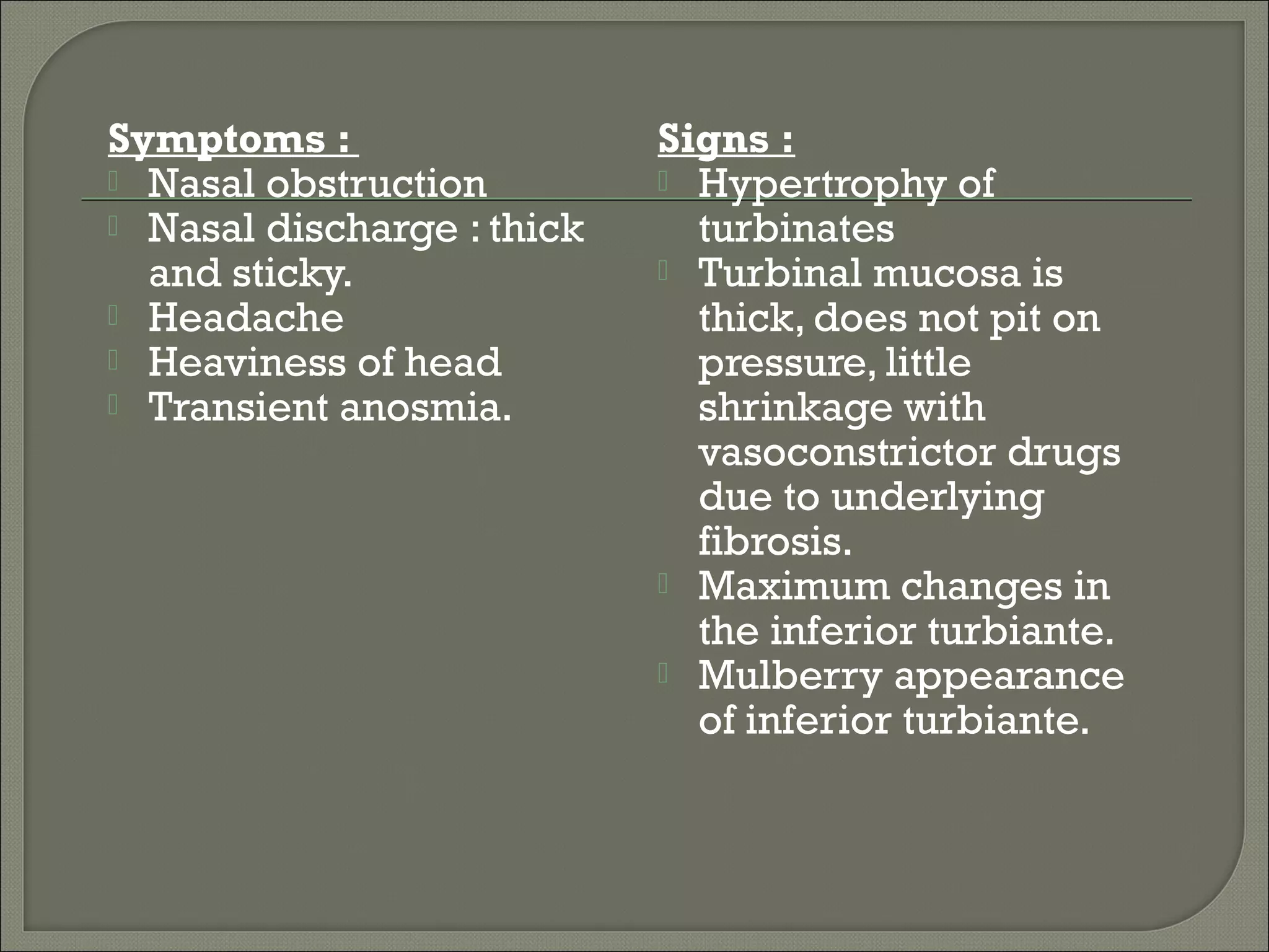 Acute and chronic rhinitis | PPT