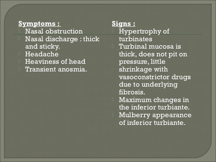 Acute and chronic rhinitis