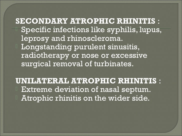 Acute and chronic rhinitis