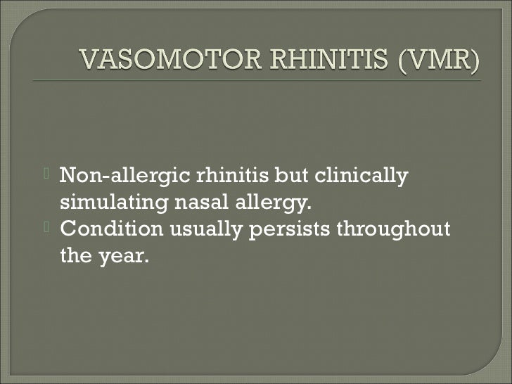 Acute And Chronic Rhinitis