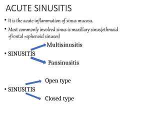 Acute and chronic sinusitits allan john.pptx