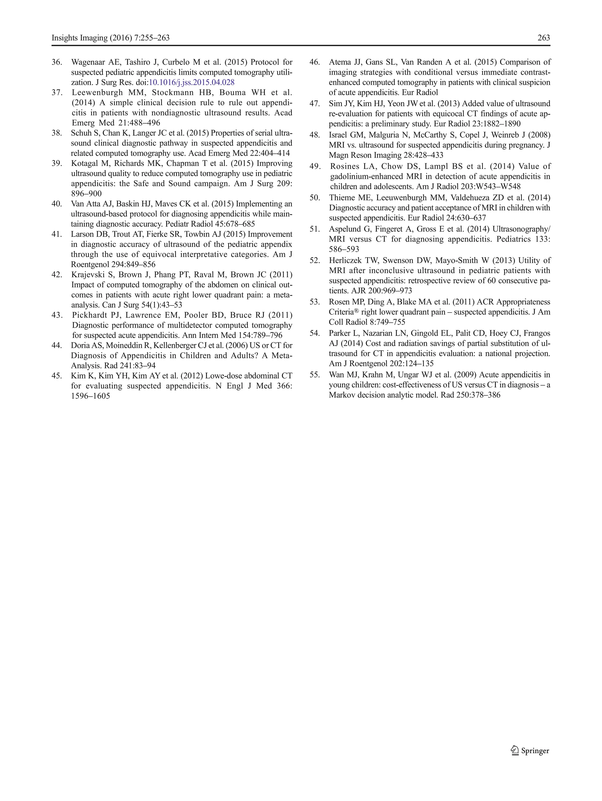 Ultrasound Diagnosis Of Appendicitis | PDF
