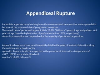 Comprehensive Overview of Acute Appendicitis: Anatomy, Pathology, and ...