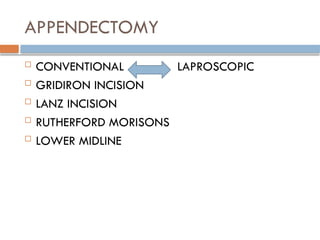 ACUTE APPENDICITIS PRESENTATION.pptx dia | PPTX