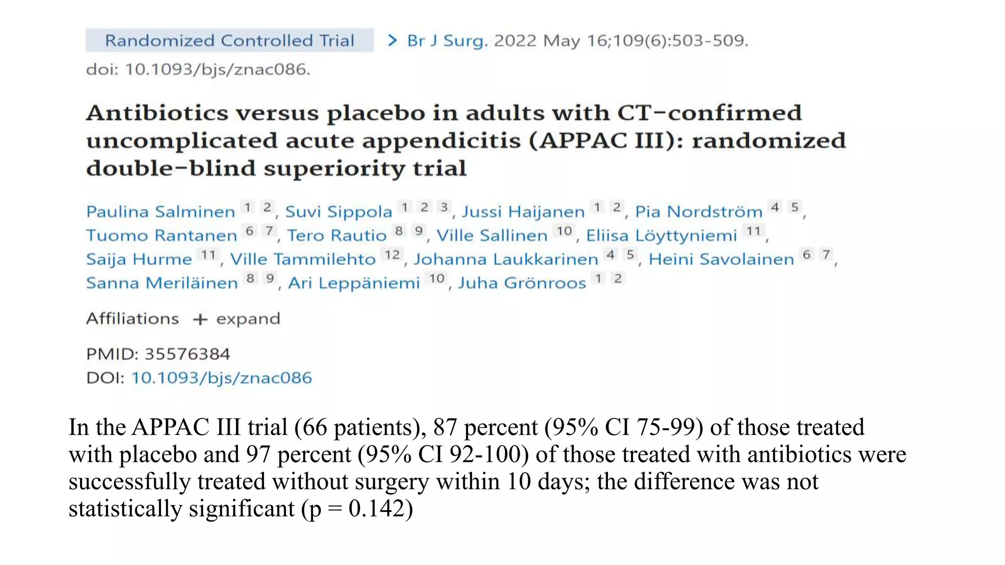 Appac Acute Appendicitis | PPTX