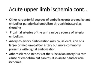 Comprehensive Overview of Acute Arterial Occlusion and Limb Ischemia ...