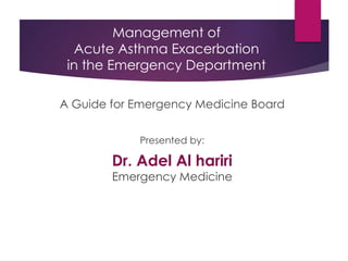 Acute asthma Exacerbation /Management in ED | PPTX