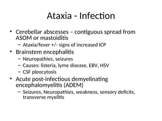 Approach to a child with acute ataxia pptx | PPT