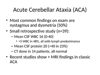 Approach to a child with acute ataxia pptx | PPT