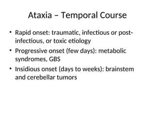Approach to a child with acute ataxia pptx | PPT