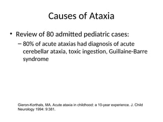 Approach to a child with acute ataxia pptx | PPT