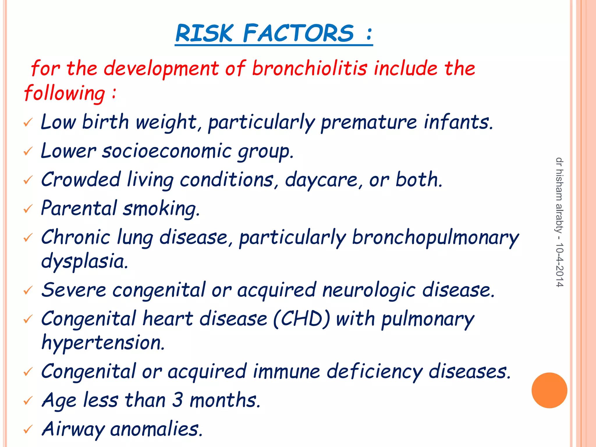 Acute bronchiolitis | PPTX | Lung and Respiratory Health | Diseases and ...