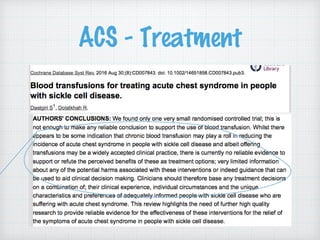 ACS - Treatment
Blood Transfusion -
 