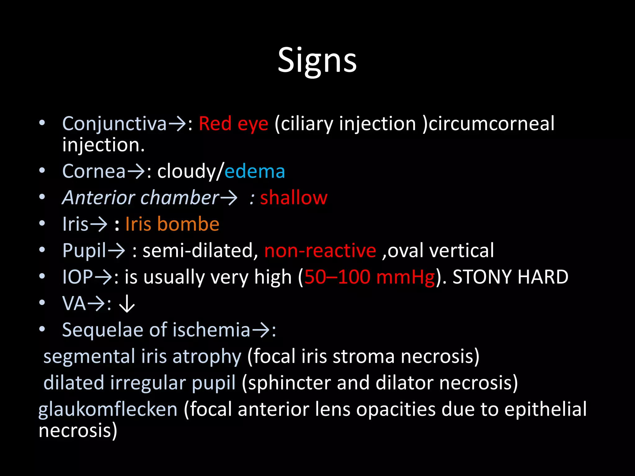 primary closed angle glaucoma (Acute congestive glaucoma) | PPTX