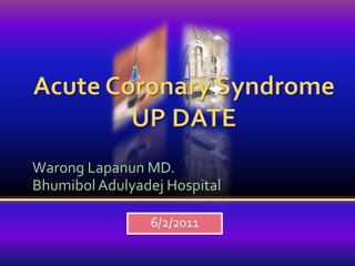 Warong Lapanun MD.
Bhumibol Adulyadej Hospital

                6/2/2011
 