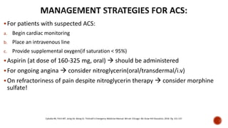 Acute coronary syndrome management by RxVichuZ! ;) | PPTX