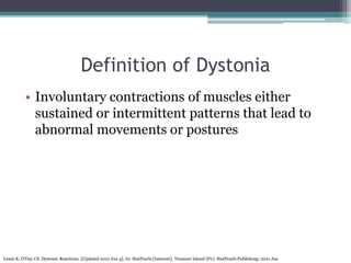 gabapentin dystonic reaction