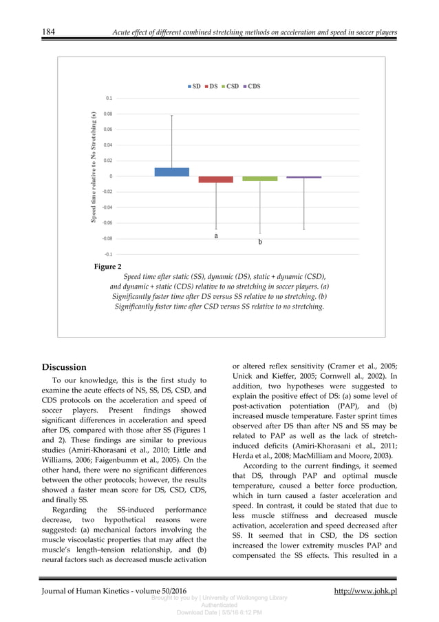 Acute effect of different combined stretching methods | PDF