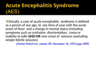Approach tpo a child with acute encephalitis | PPTX