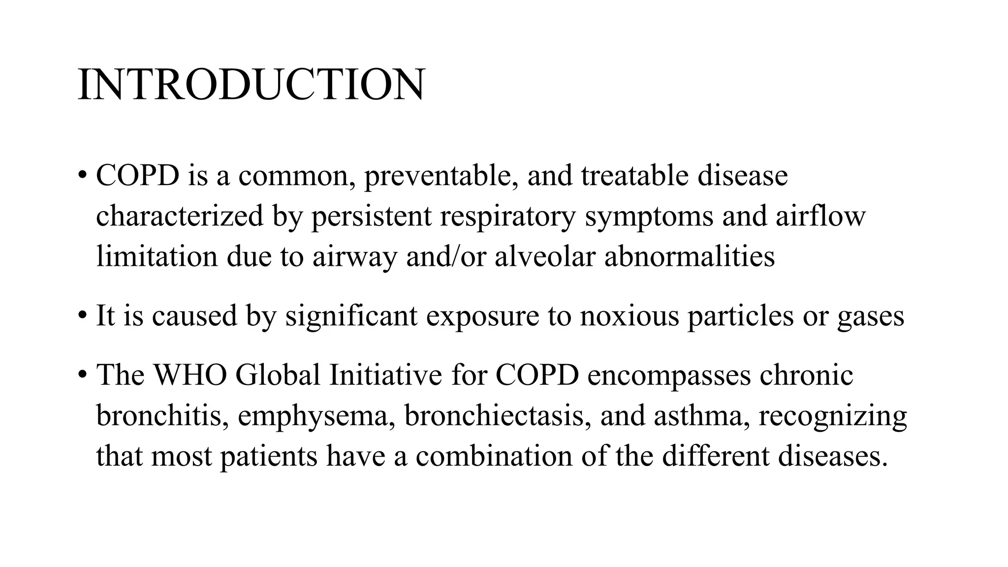 ACUTE EXACERBATION OF CHRONIC OBSTRUCTIVE PULMONARY DISEASE | PPTX