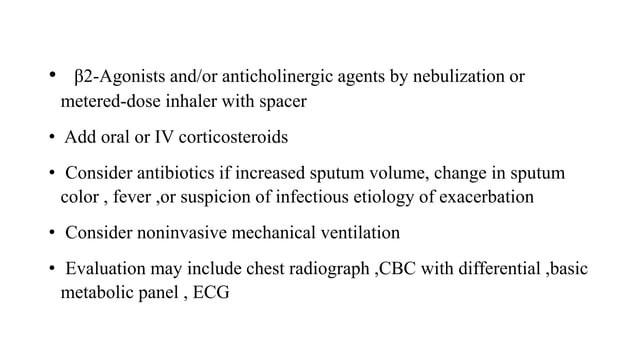 ACUTE EXACERBATION OF CHRONIC OBSTRUCTIVE PULMONARY DISEASE | PPTX ...