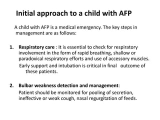 Acute flaccid paralysis and Surveillance 2018 | PPTX