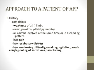 Acute flaccid paralysis | PPTX