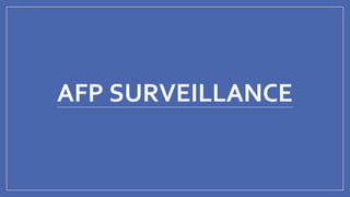 AFP SURVEILLANCE
 