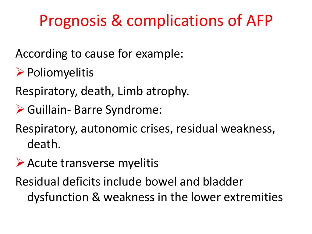 Acute flaccid paralysis afp