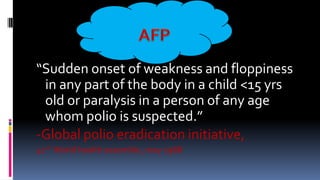Acute flaccid paralysis (polio&tm) | PPTX