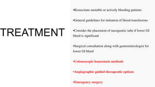 ACUTE GI BLEED presentation em dept bjmc | PPTX