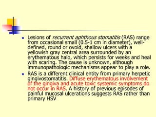 Major Ras Acute gingival infections | PPTX