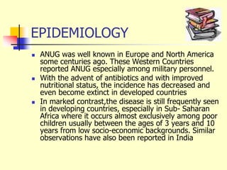 Acute gingival infections | PPTX