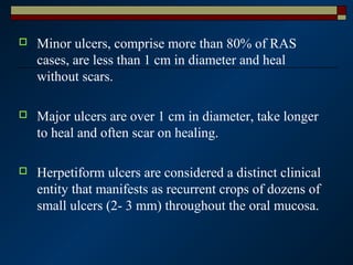 Minor Ras Ulcers Acute gingival infrections | PPT